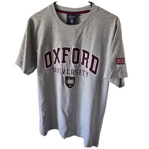 Oxford University Medium Official Embroidered T-Shirt Gray